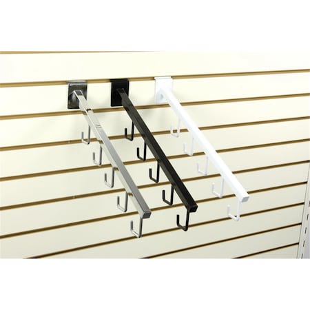 Amko 5-Hook Square Waterfall For Slatwall, White SPW/5H